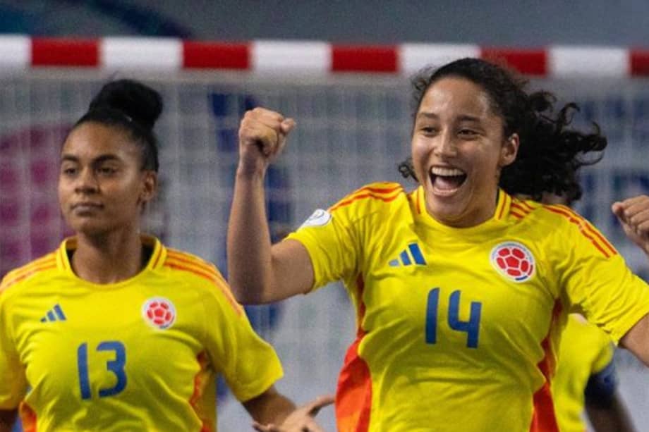 La celebración de las jugadoras de Colombia.
