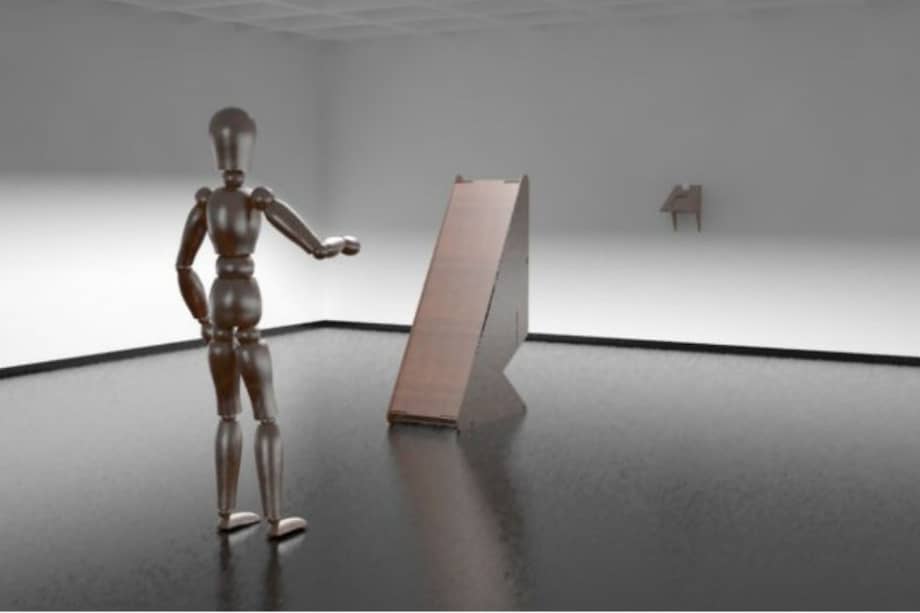 Render de proyecto “Máquina para un Olvido- Presente” de Jorge Vaca Forero (2013 – 2015). Instalación – Objeto robótico. / Foto: Archivo privado - Jorge Vaca Forero.