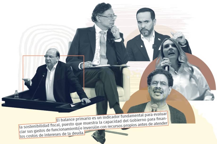 El minhacienda Germán Ávila, el presidente Gustavo Petro y los candidatos Abelardo de la Espriella, Paloma Valencia e Iván Cepeda.