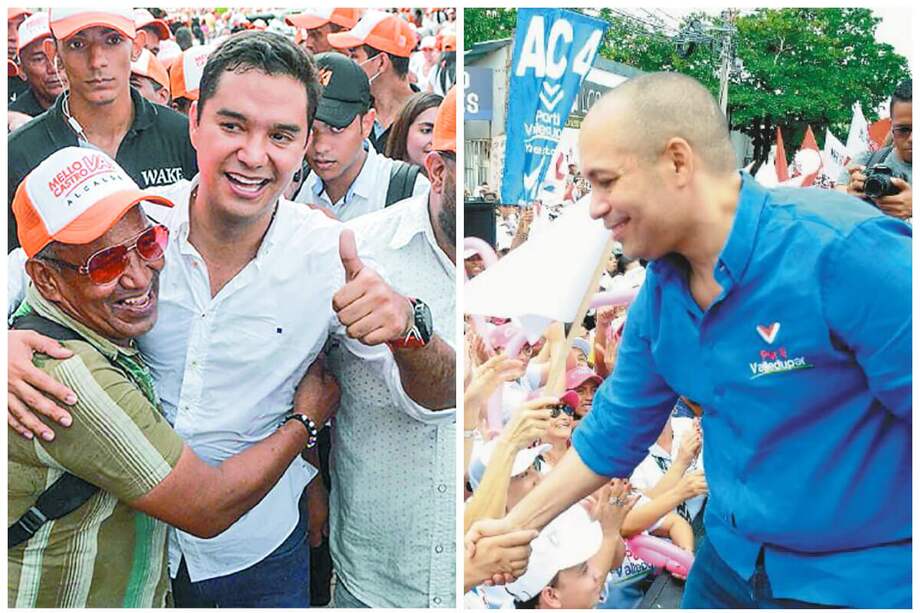 José Santos el “Mello” Castro (izquierda) es el candidato del Partido de la U. Ernesto Orozco (derecha) cuenta con el apoyo del Partido Conservador. / Redes sociales