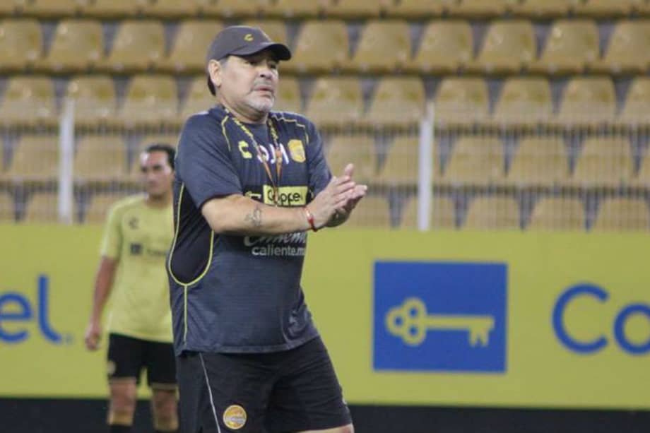 Diego Maradona, técnico del equipo Dorados de Sinaloa. / Dorados de Sinaloa