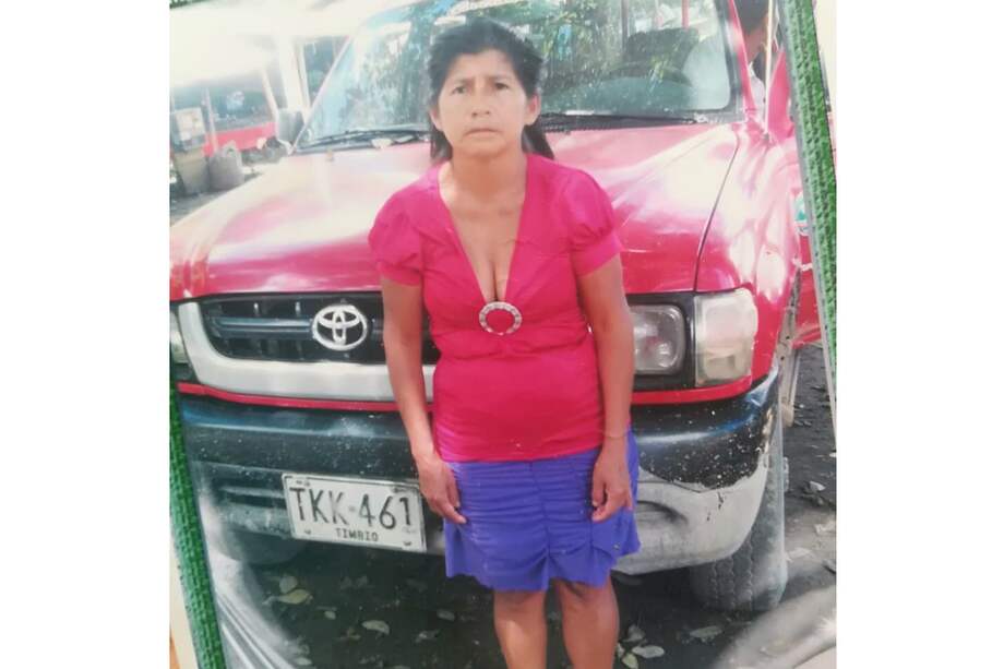 María Caicedo Muñoz, defensora de derechos humanos en Argelia, Cauca. / Twitter @COCCAMColombia