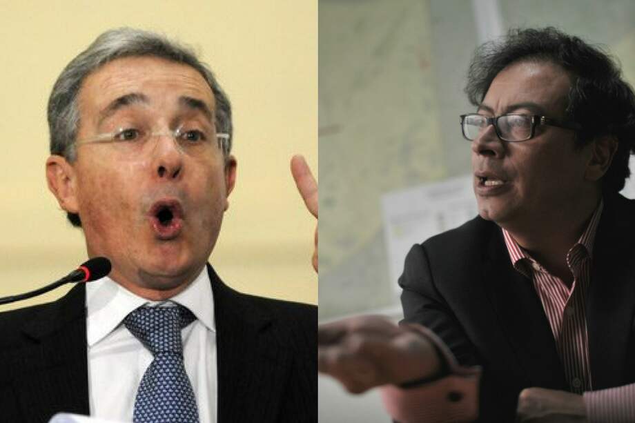 Senadores Álvaro Uribe Vélez y Gustavo Petro. / Archivo