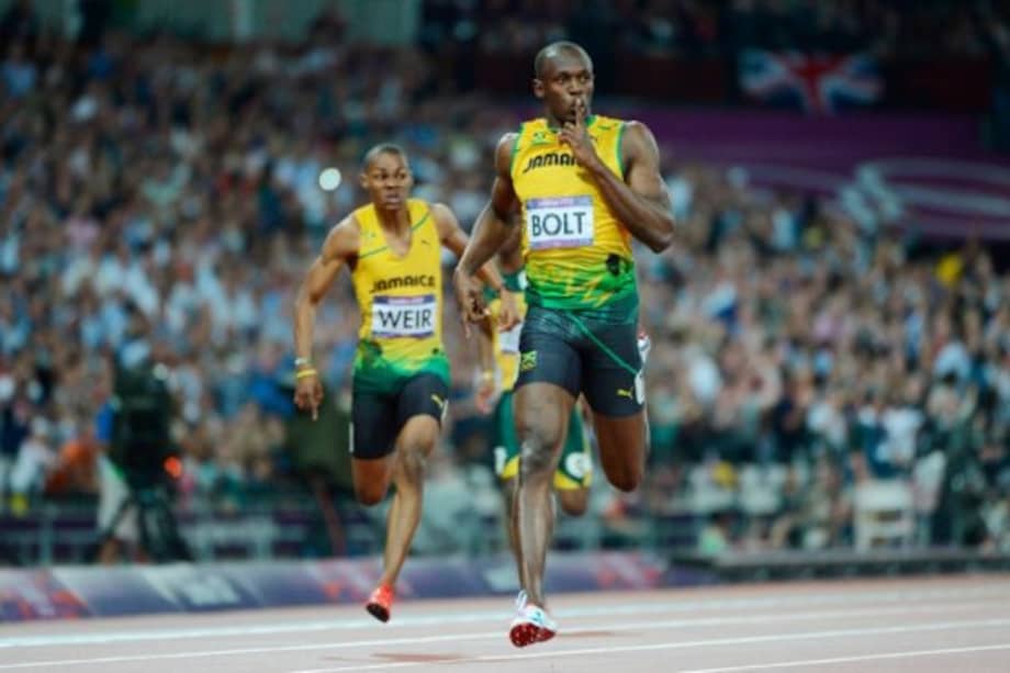 Usain Bolt gana los 200 metros en los Olímpicos de Londres 2012. Foto: AFP
