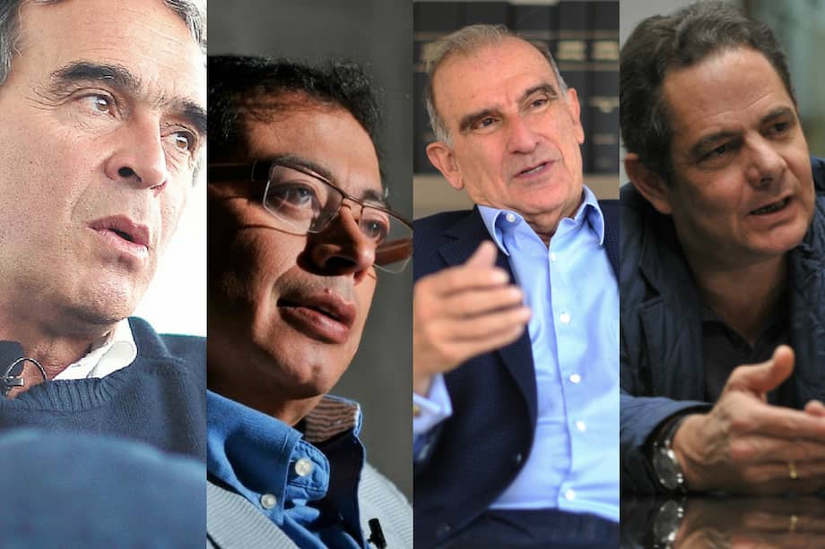 Candidatos Sergio Fajardo, Gustavo Petro, Humberto de la Calle y Germán Vargas Lleras. / Archivo y cortesía.