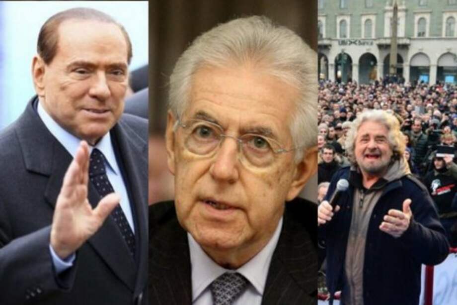 El expresidente Silvio Berlusconi, Mario Monti, primer ministro saliente y el exhumorista Beppe Grillo son unos de los candidatos más sonados.