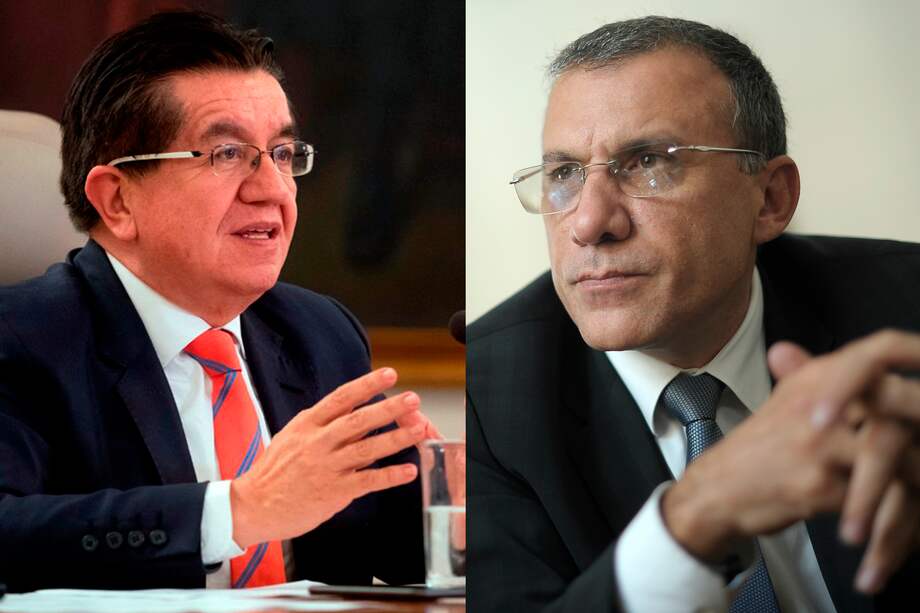 El ministro de Salud, Fernando Ruiz, y el senador Roy Barreras.