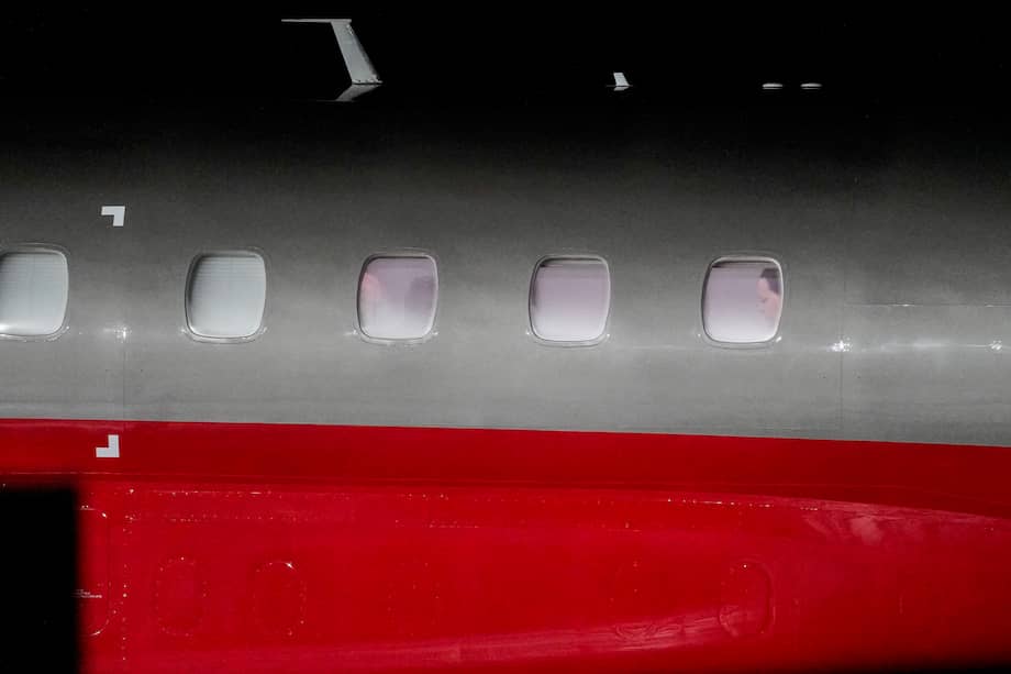 María Corina Machado a su llegada a Noruega.