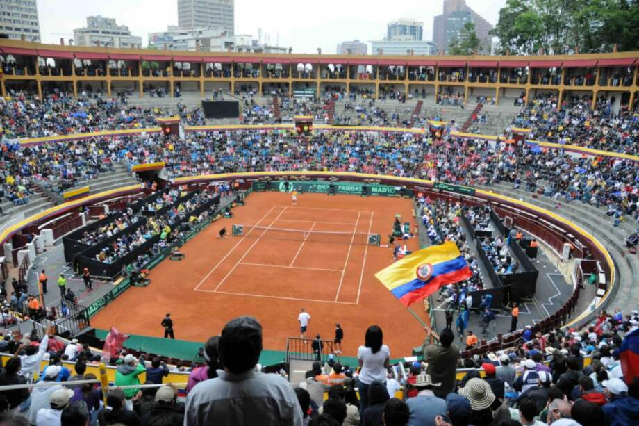 En 2010 ya se había adecuado la plaza de toros para recibir a Estados Unidos por el repechaje de la Copa Davis, / Fedecoltenis