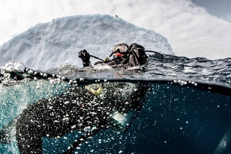 Buceo en la Antártida.