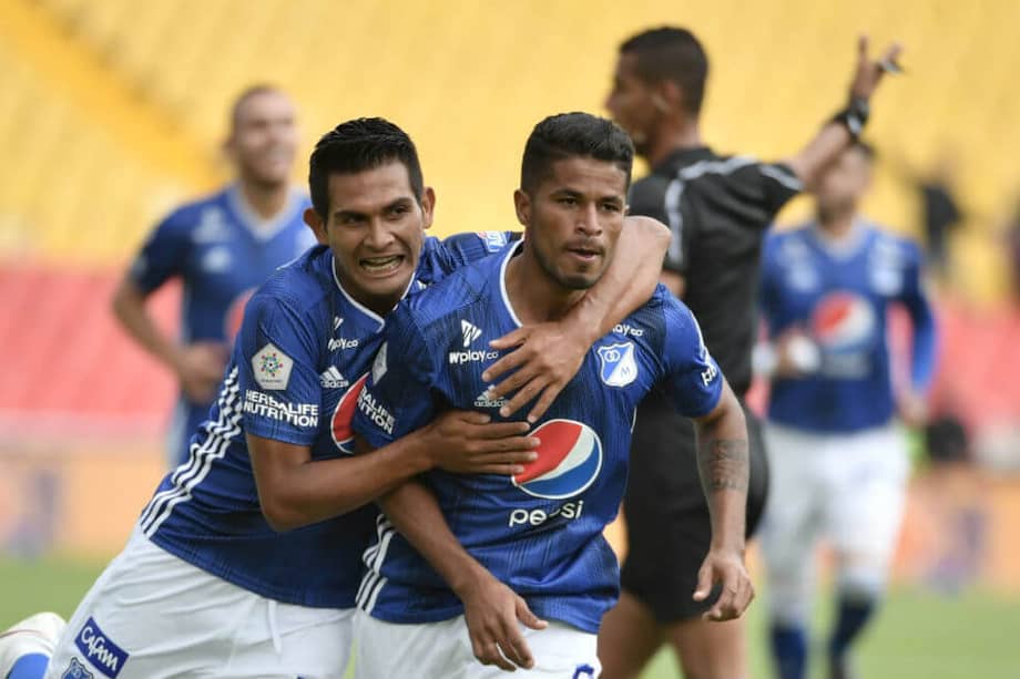 Carrillo marcó dos goles en la victoria de Millonarios frente a Huila. / Óscar Pérez
