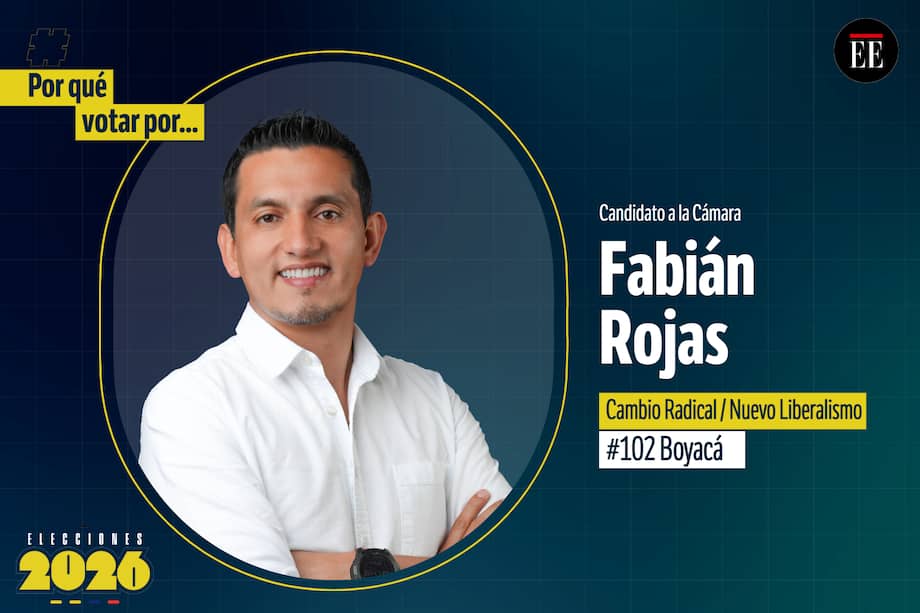 Fabián Rojas, candidato a la Cámara por Boyacá.