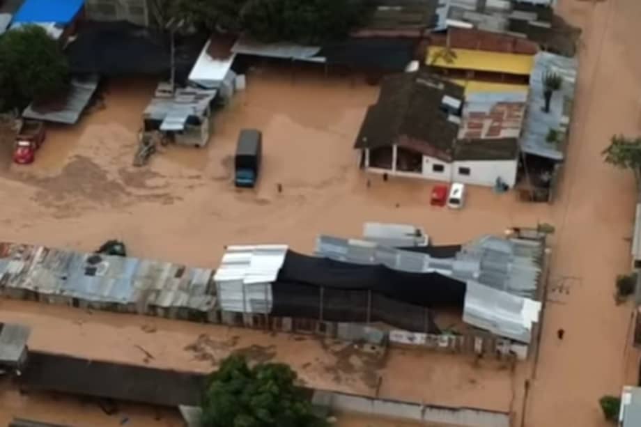 Calles afectadas por las inundaciones en Lebrija.