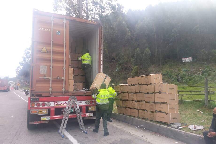 El hallazgo de la mercancía fue en el peaje Chusacá, al ingreso a la capital.