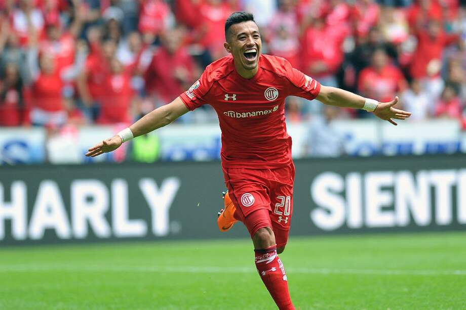 Fernando Uribe, delantero de Toluca/ AFP