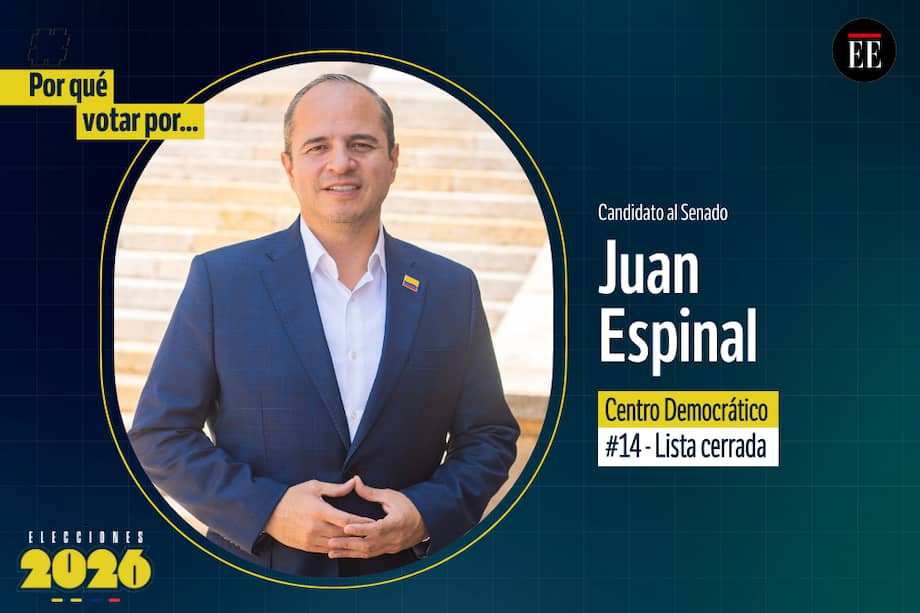Juan Espinal, candidato al Senado por el Centro Democrático.