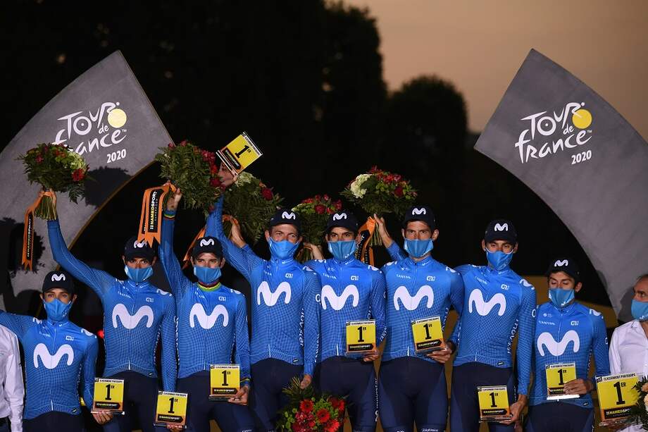 El Movistar fue el líder de la categoría de equipos del Tour de Francia 2020