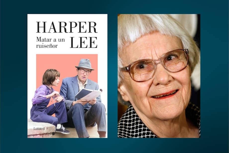 Nelle Harper Lee nació el 28 de abril de 1926, en Monroeville, Alabama, Estados Unidos, y murió en ese mismo lugar el 19 de febrero de 2016. Aquí con la portada de la más reciente edición en español de “Matar a un ruiseñor”.
