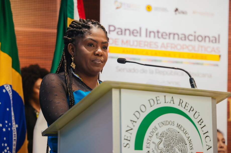 La vicepresidenta Francia Márquez durante su intervención en la plenaria del Senado de México.