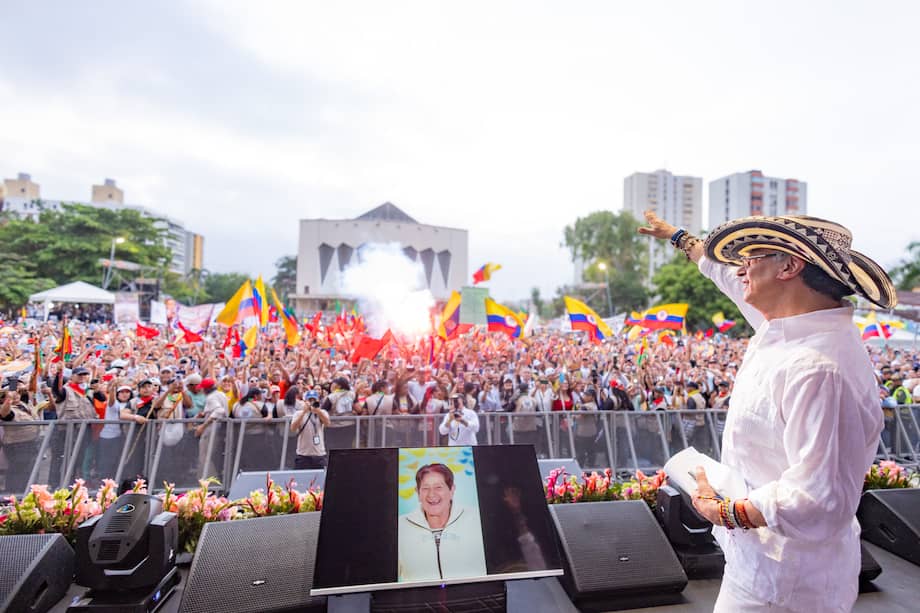 El presidente Gustavo Petro en Barranquilla.