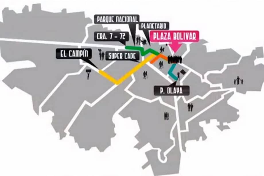 Conozca los cierres y desvíos en Bogotá por la marcha por la paz