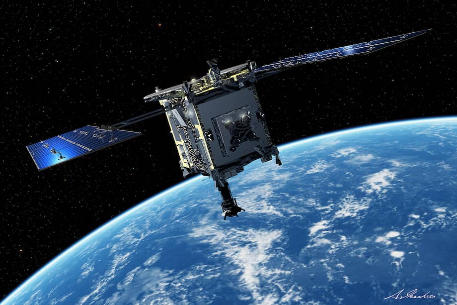 Ilustración artística de la sonda Hayabusa2.