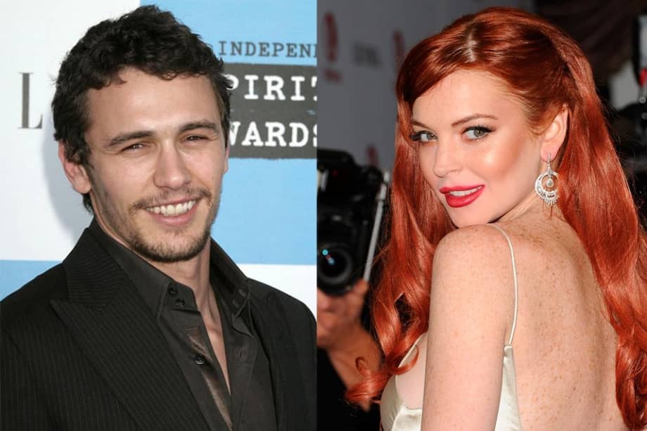 Los artistas James Franco y Lindsay Lohan. / Bang Showbiz