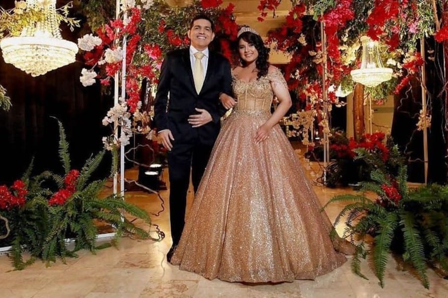 Peter Manjarrés y su hija Valerie Manjarrés Guzmán