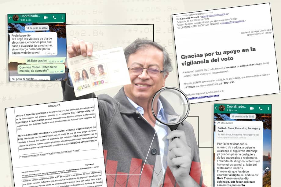 Estos son los chats que la campaña de Petro habría enviado a uno de los testigos y que demostrarían los pagos.