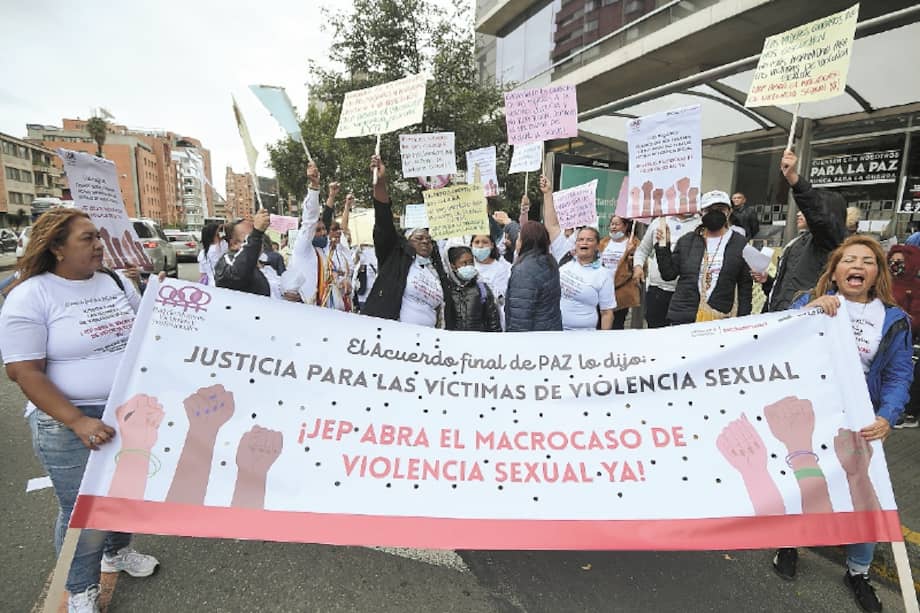 Víctimas de violencia sexual - JEP - Protesta