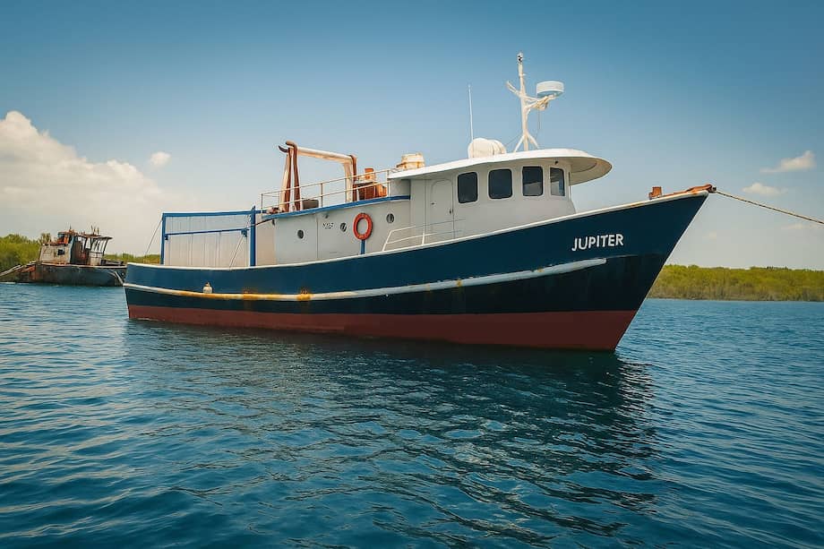 Este es Júpiter, el barco en el que iban a bordo las cuatro personas.