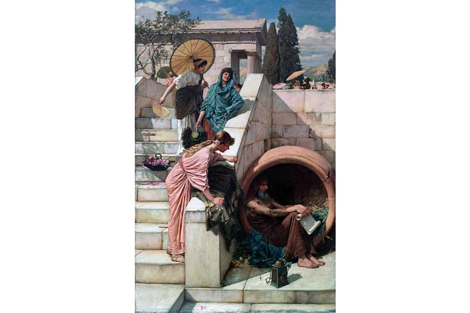 "Diógenes" (1882), lienzo de John William Waterhouse.