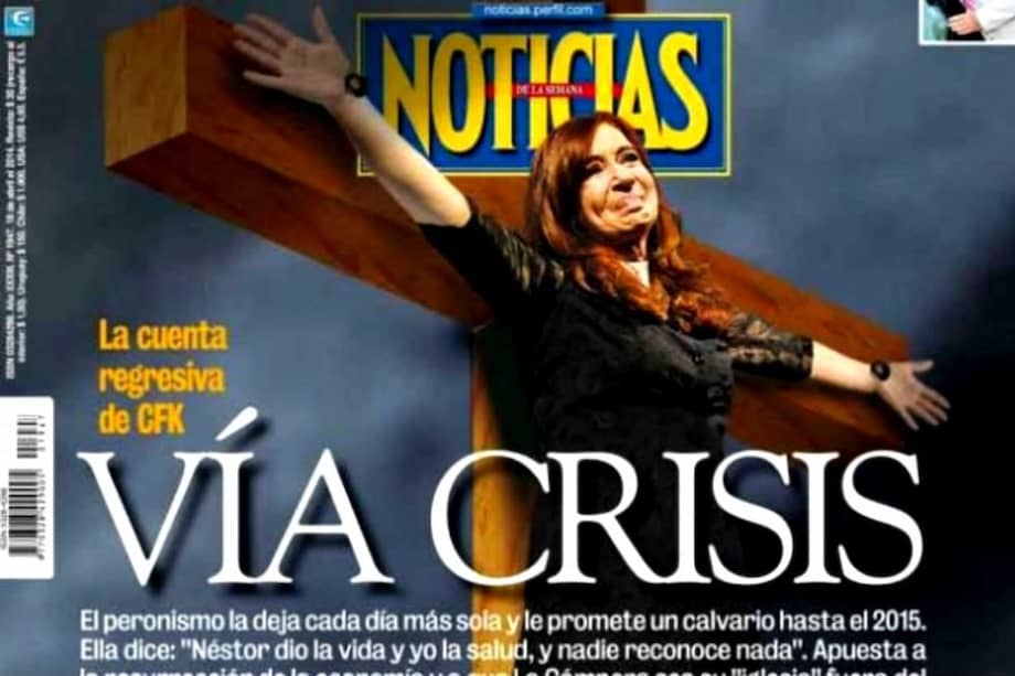 Polémica en Argentina: revista muestra a Cristina Fernández crucificada