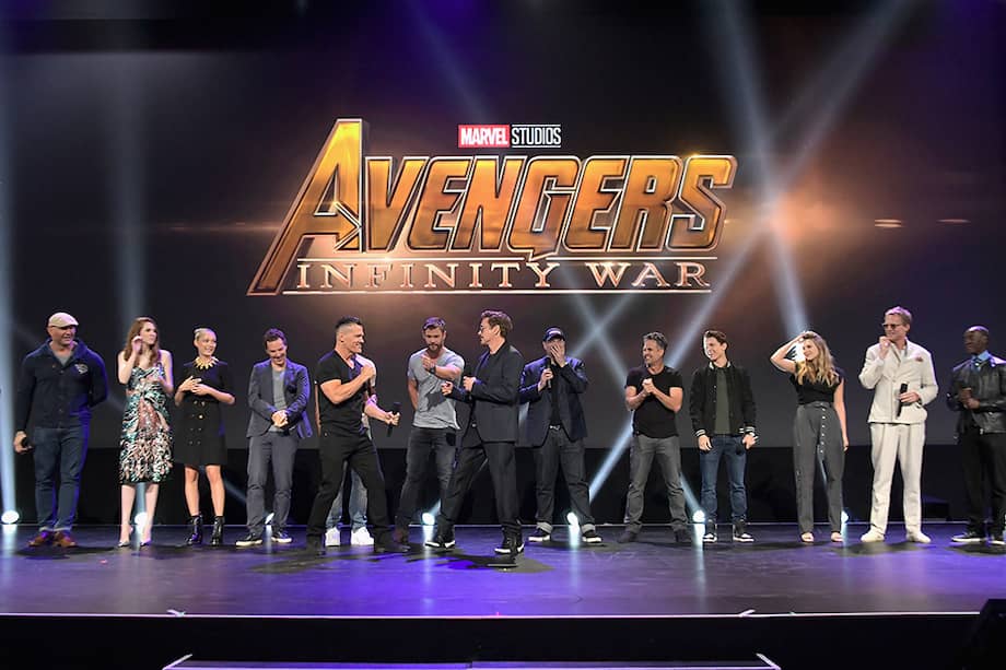 Elenco de "Vengadores: Infinity War" en el evento D23 de Disney. / Archivo AFP