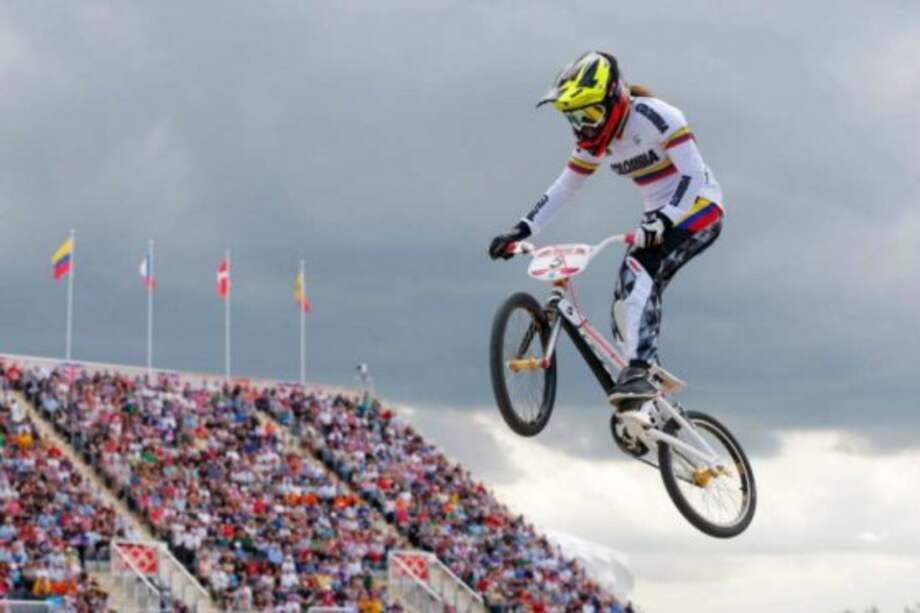 Mariana Pajón, pedalista antioqueña de BMX. Foto: Archivo