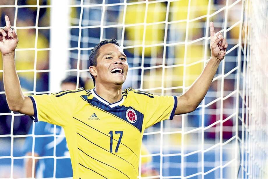 El delantero colombiano Carlos Bacca, goleador del Sevilla. / AFP