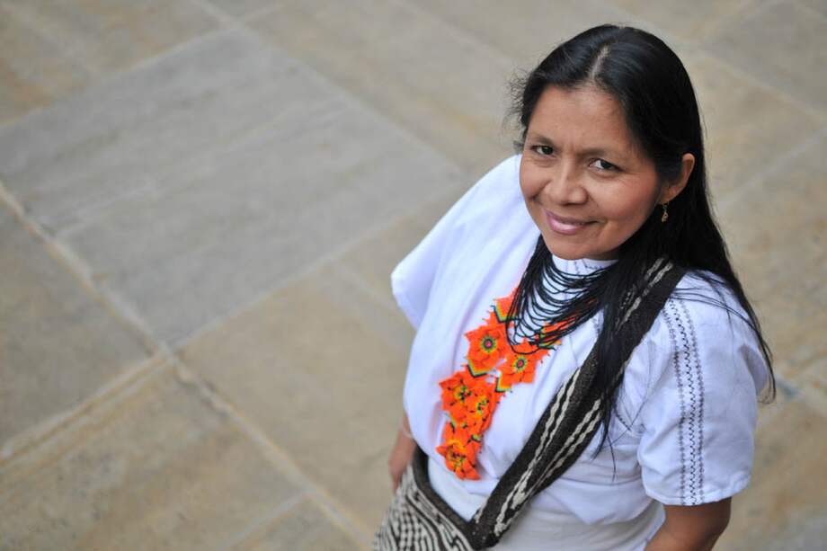 Belkis Izquierdo dice que una característica del pueblo arhuaco es la ley de origen que obliga a retribuir a la naturaleza todo lo recibido. / Cristian Garavito - El Espectador