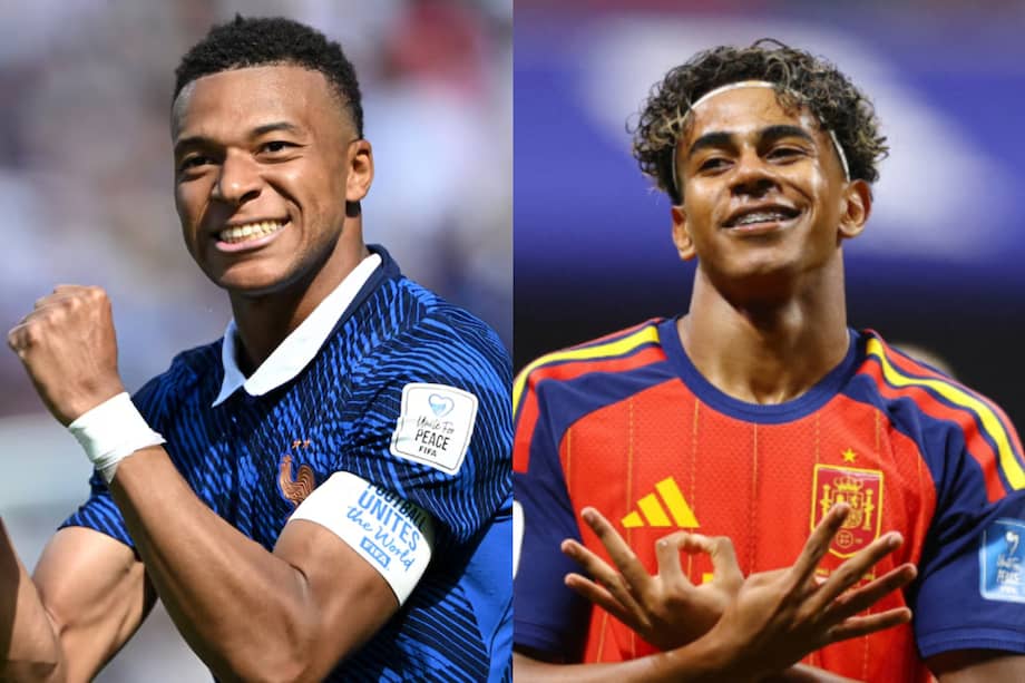 Mbappé y Yamal, dos de las figuras del duelo entre Francia y España.