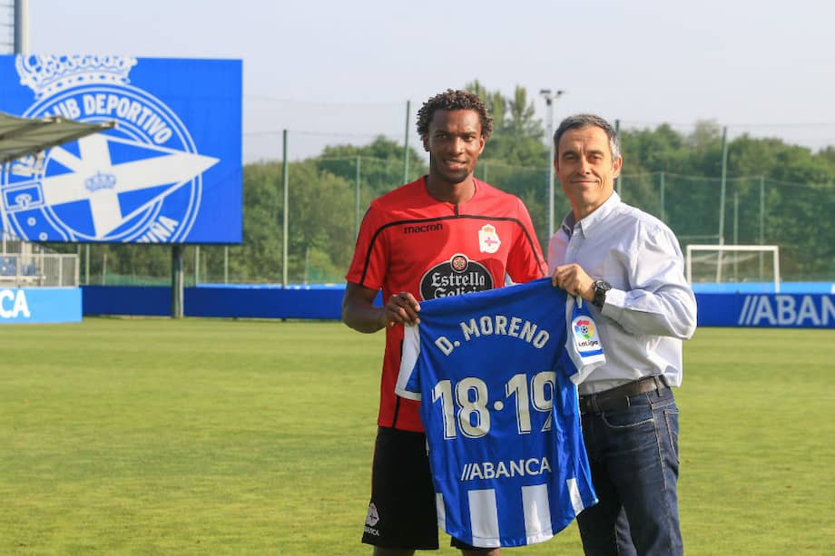 Didier Moreno, mediocampista del Deportivo La Coruña. / Depor