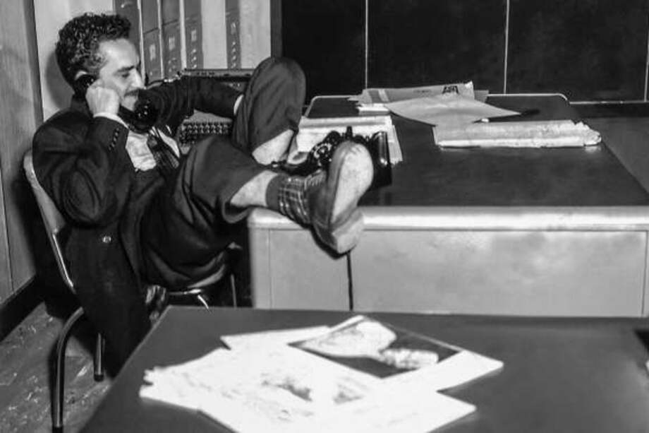 Gabriel García Márquez en la redacción de El Espectador. / Archivo El Espectador