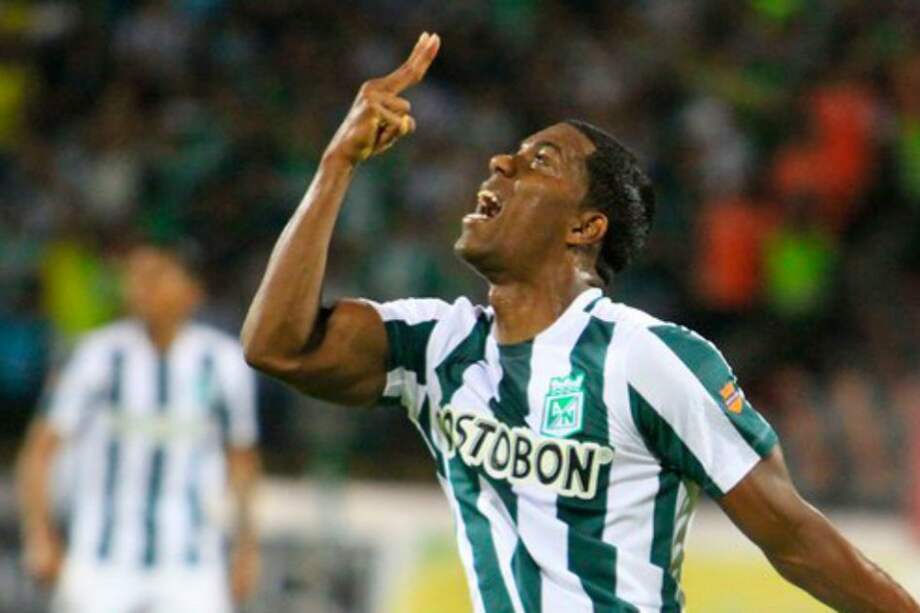 Orlando Berrio fue la figura del partido con dos goles marcados. Foto: Atlético Nacional
