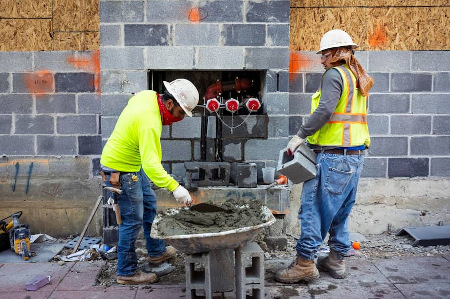 Trabajadores de construcción en Washington DC. Imagen de referencia.