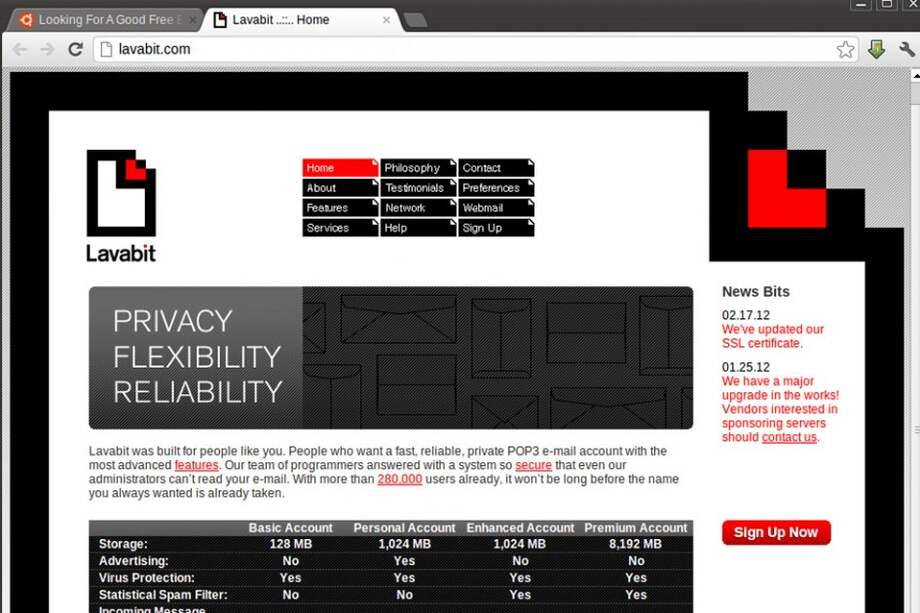 Cierra en EE.UU. servicio de email encriptado ligado a Snowden