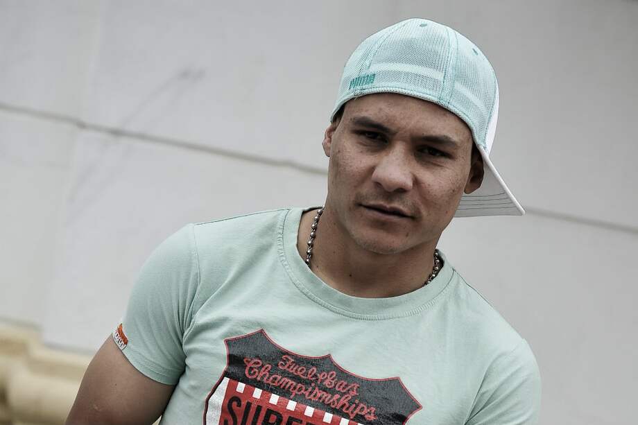 Luis Carlos Arias a la salida del entrenamiento de ayer. / Gabriel Aponte