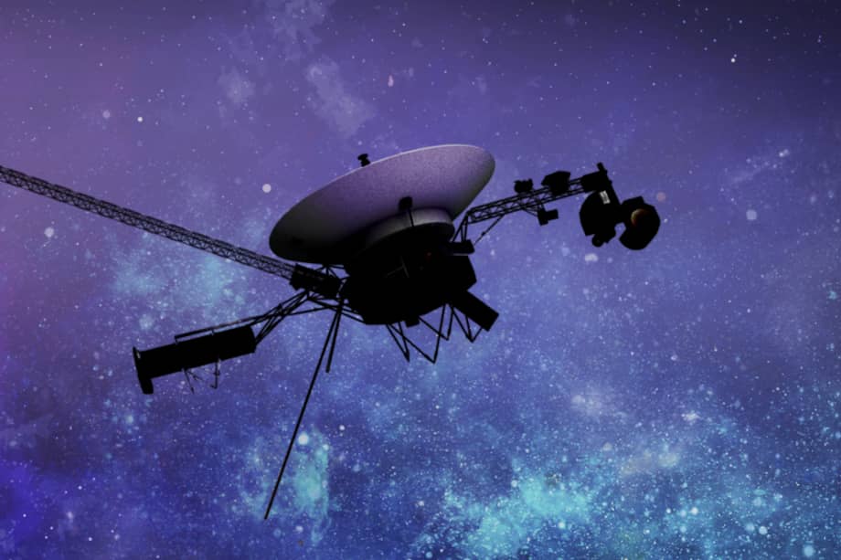 Ilustración artística de una de las naves espaciales Voyager. Crédito: Caltech/NASA-JPL