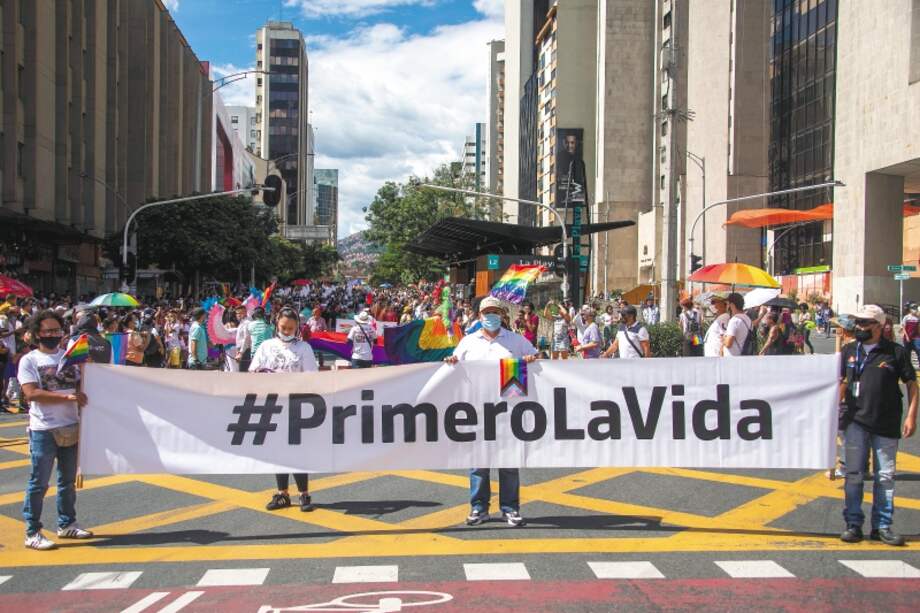 Vásquez Borja participó de la organización de la marcha LGBT del 3 de julio en Medellín, a la que asistieron más de 80.000 personas. / Carlos Alberto Velásquez.