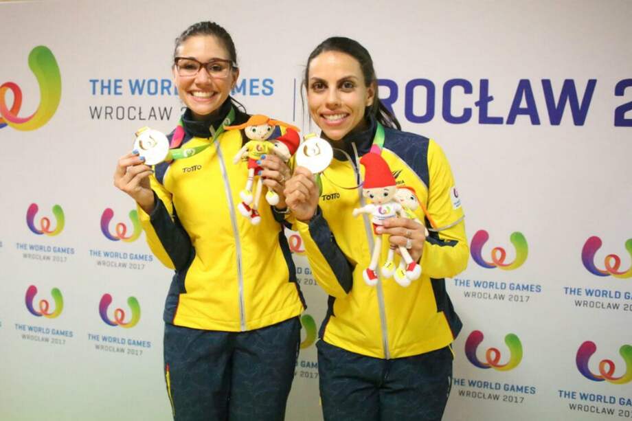 La pareja de bolicheras, Clara Juliana Guerrero y Rocío Restrepo, consiguieron el oro. / COC