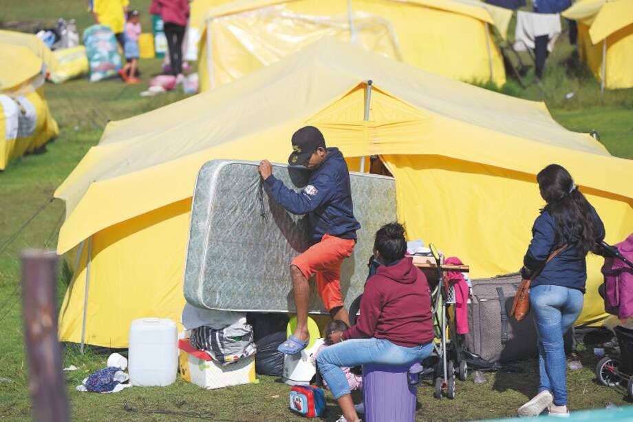 De los casi 500 migrantes que se instalaron en el campamento, hoy quedan 127. / Cristian Garavito - El Espectador
