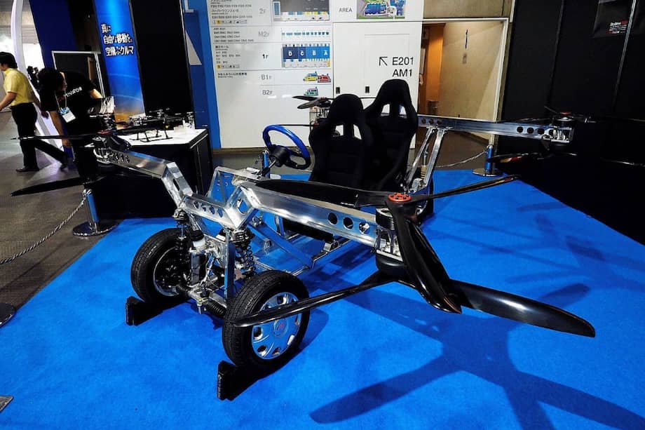 Muestra de un modelo del Skydrive diseñado para despegar de forma horizontal. / CARTIVATOR EFE