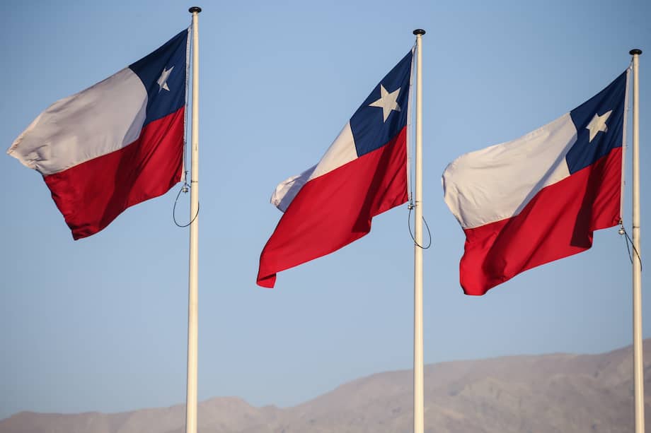 Imagen de referencia de la bandera nacional de Chile, donde se viralizó el video de Elizabeth Ogaz.